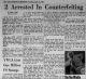 2 Arrested in Counterfeiting 2 Arrested in Counterfeiting
