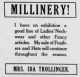 Millinery