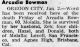 Death Notice - Arcadia Trullinger-Bowman