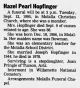 Funeral Notice - Hazel Pearl Bowman-Hopfinger