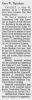Death Notice - Obituary
