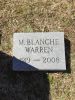 M Blanche Warren Headstone